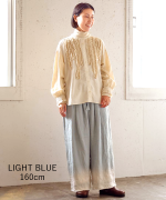 リネンギンガムチェック　パンツ